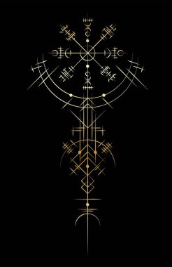 Sihirli antik Viking sanat deco