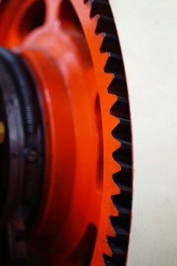 Bir makinedeki dişli dişlere yakın çekim