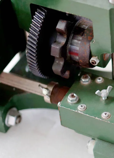 Primer Plano Dientes Engranajes Una Máquina Industrial — Foto de Stock