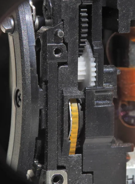 Κλείσιμο Του Gears Ηλεκτρονικό Πίνακα Πλαστικά Μέρη Και Σώμα Της — Φωτογραφία Αρχείου