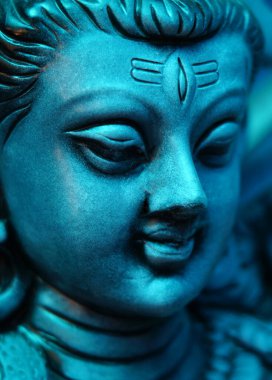 Hindu tanrısı Shiva putuna yakın çekim