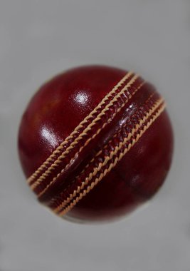 Kırmızı bir kriket topuna yakın çekim