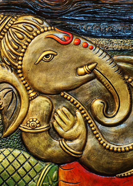 Closeup Metallic Indian Hindu God Ganesha — Stock Photo, Image