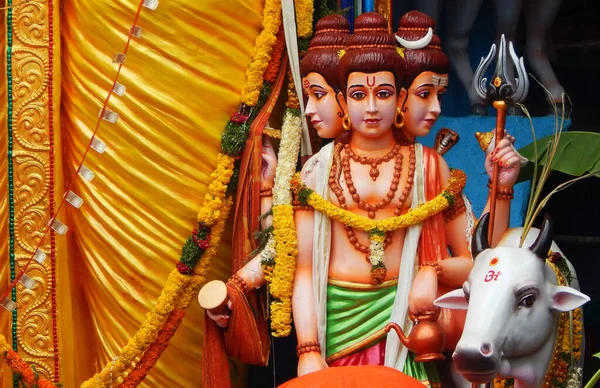 Close Van Indian Hindu God Bramha Een Tempel Stockfoto