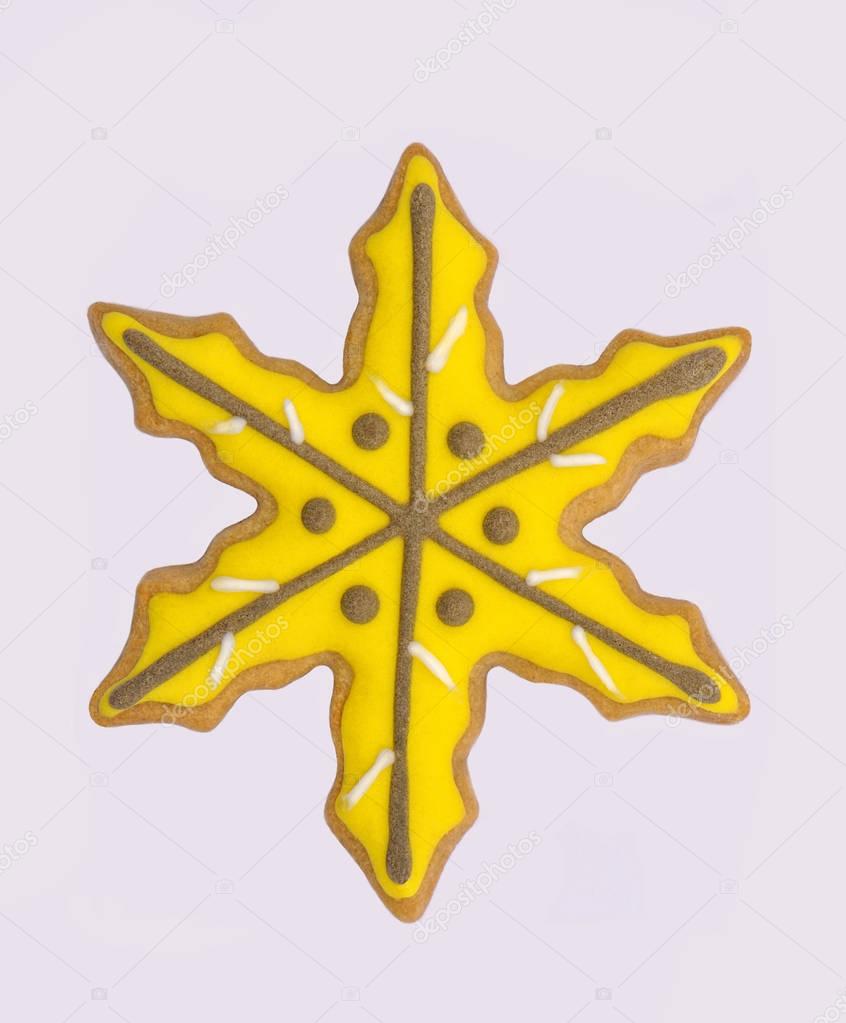 Yellow star gingerbread