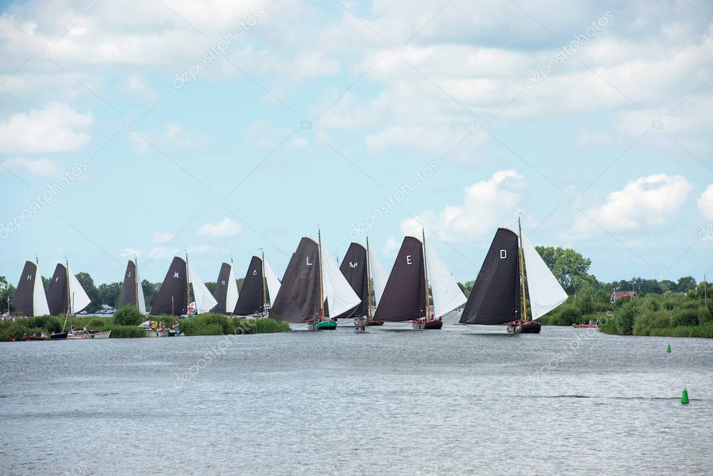 The start of the skutsjes sailing race
