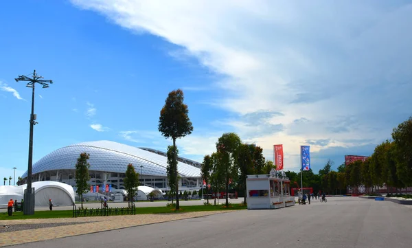 Parque Olímpico Sochi Vista Del Estadio Fútbol Fisht Donde Celebrarán —  Fotos de Stock