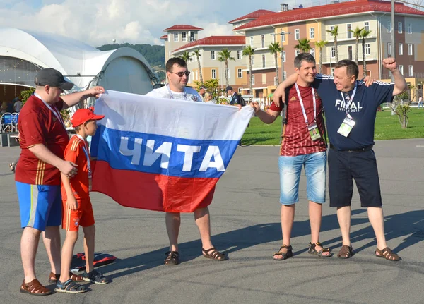 Sochi Ryssland Juni 2017 Fans Från Chita Anlände Till Sotji — Stockfoto