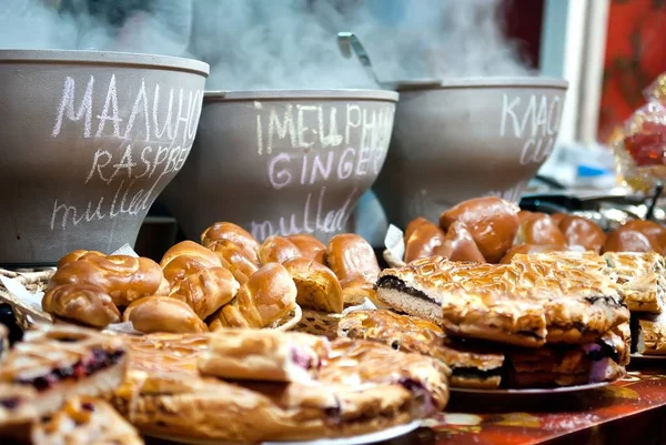 Weihnachtsmarktstände — Stockfoto