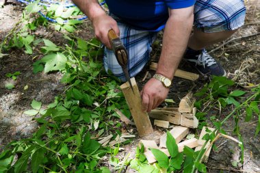 Ormanda odun keserken dostum