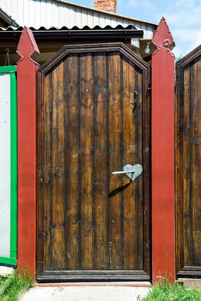 Ρουστίκ ξύλινη πύλη — Φωτογραφία Αρχείου