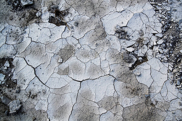 Сухая и треснутая текстура земли для фона
