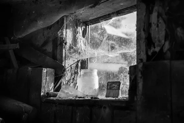 Vista interior de una ventana de granero —  Fotos de Stock