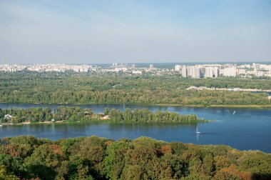 Kyiv şehri, yaz manzarası, şehir manzarası, Ukrayna