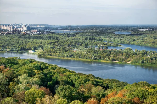 Г. Киев, летняя панорама, вид на город, Украина Лицензионные Стоковые Фото