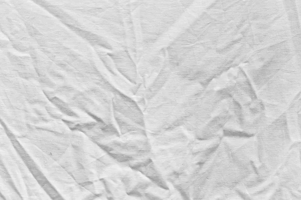 Arkaplan olarak kırışık beyaz bez — Stok fotoğraf