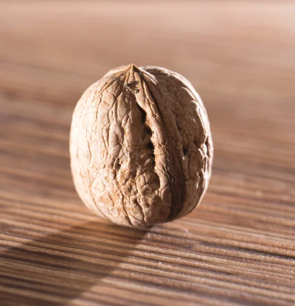 Walnut on the table. macro — Stock Photo, Image