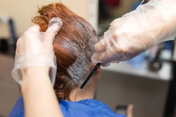 Hair coloring in the beauty salon — Stock Photo, Image