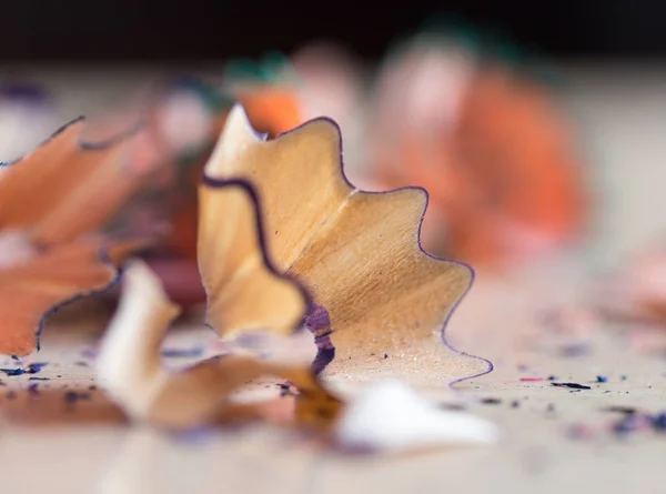 Trümmer von einem Bleistift. Makro — Stockfoto