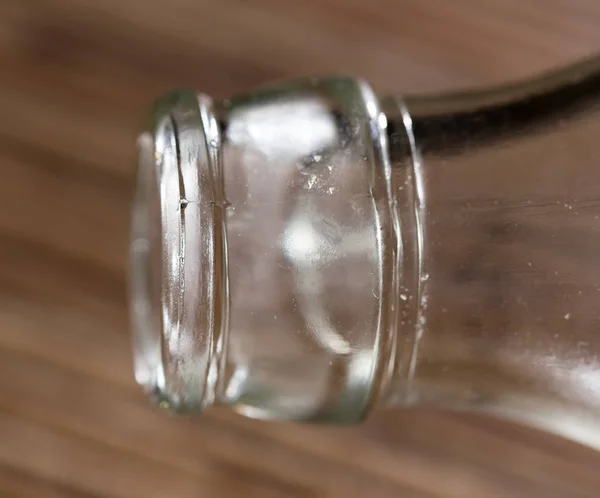 Glazen fles de nek. macro — Stockfoto