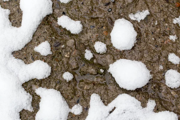 Nieve en el suelo como fondo —  Fotos de Stock