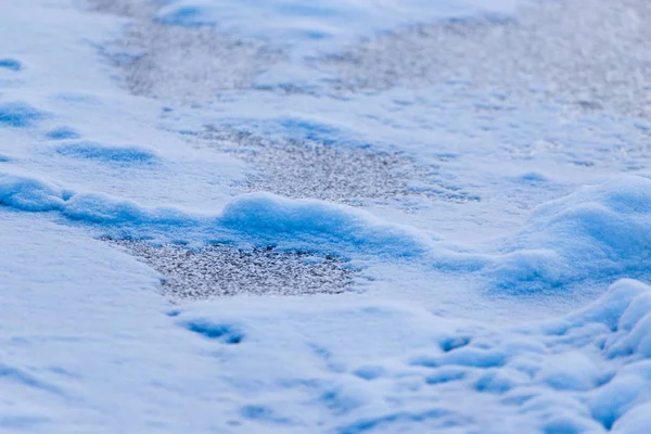 Nieve azul en la mañana como fondo —  Fotos de Stock