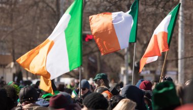 Moscow, Rusya Federasyonu - 24 Mart 2018: İnsanlar kutsal Patrick günü kutlamak