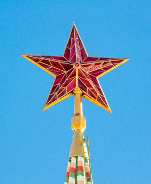 Moskova, Rusya - 24 Mart 2013: Moskova'da Kremlin, yıldız