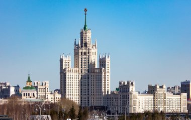 Moskova, Rusya - 24 Mart 2013: Moskova Kızıl Meydan mimarisinde