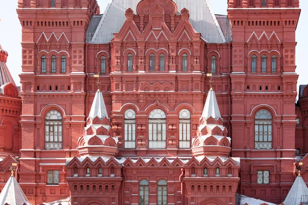 Moskva, Rusko - 24. březen 2013: Zeď budovy na Rudém náměstí v Moskvě — Stock fotografie