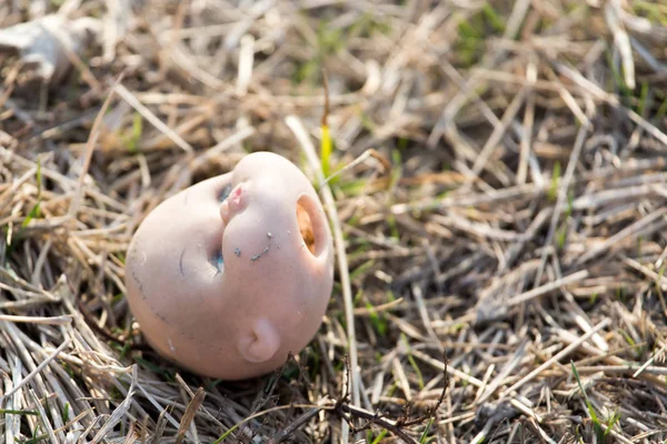 Kopf Puppe auf dem Boden — Stockfoto