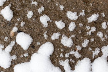 Arka plan olarak yere kar