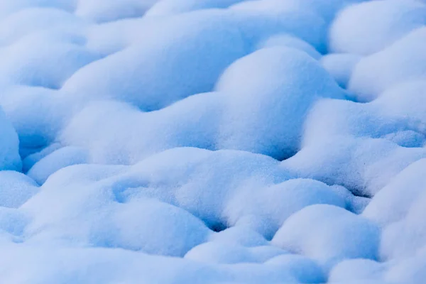 Blue snow in the morning as a background — Stock Photo, Image