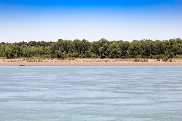 Belle nature sur la rivière Syr Darya. Kazakhstan — Photo