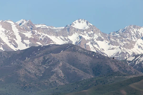 天山的雪峰。哈萨克斯坦 — 图库照片