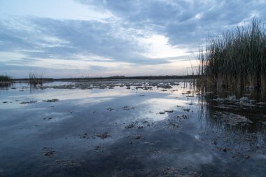 Gölde güzel bir gün batımı