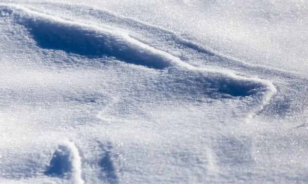Nieve en la naturaleza como fondo —  Fotos de Stock