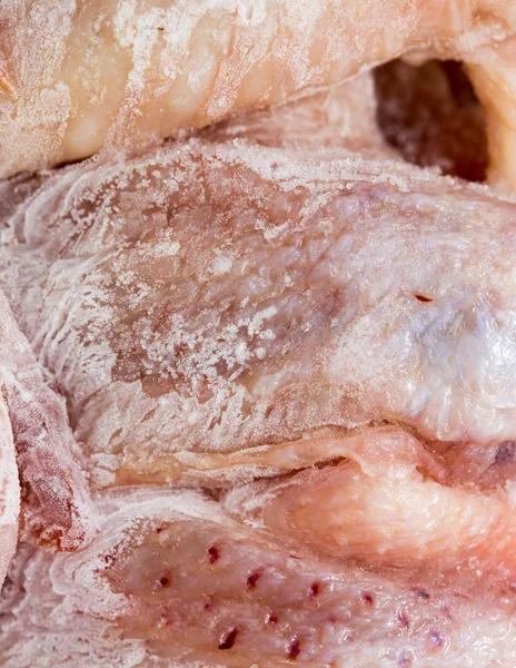 Mražené kuře jako pozadí — Stock fotografie