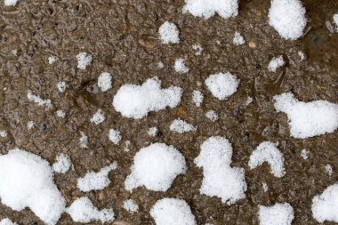 Arka plan olarak yere kar