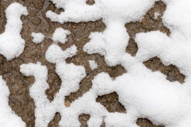 Arka plan olarak yere kar