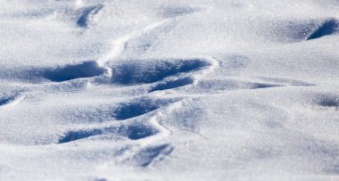 Arka plan olarak doğada kar