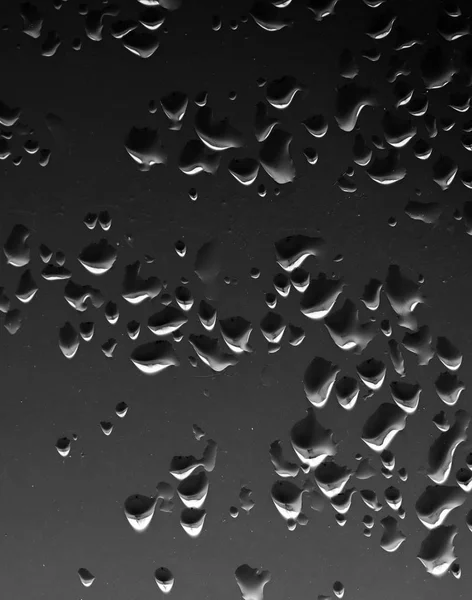 Gocce d'acqua su fondo nero — Foto Stock