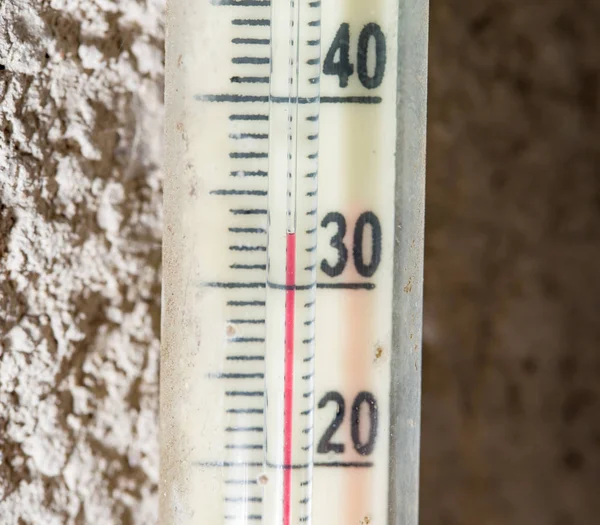 Teplota na teploměru 30 — Stock fotografie