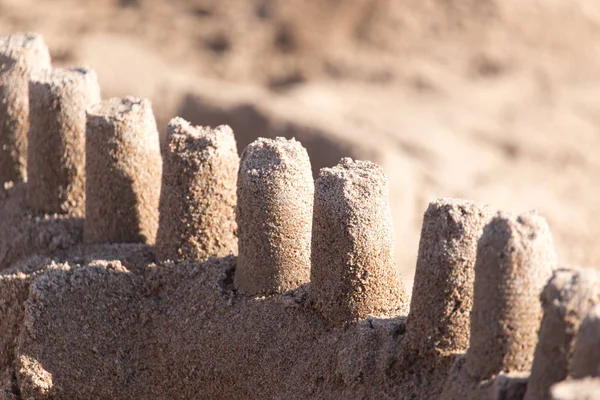 Sand castle on the beach — Stock Photo, Image