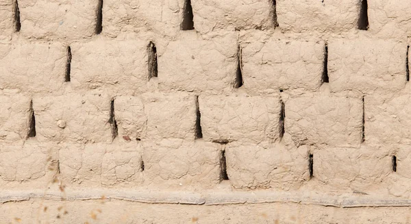 Muro di mattoni in argilla — Foto Stock