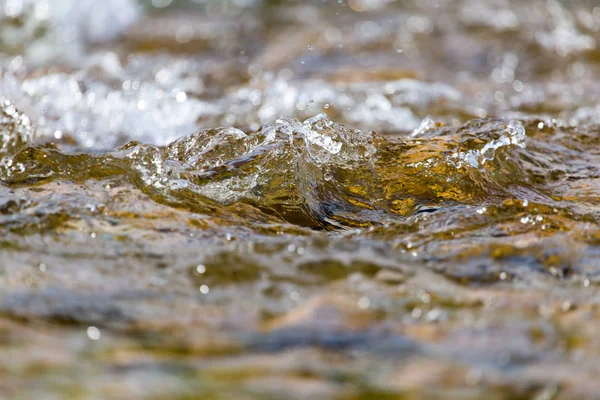 Nehir bir zemin olarak içinde taşlar — Stok fotoğraf