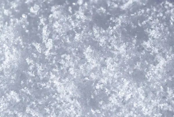 Neve como pano de fundo. macro — Fotografia de Stock