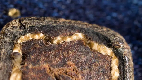 Lederjeans als Hintergrund. Makro — Stockfoto