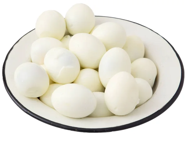 Boiled eggs on a white background — Stock Photo, Image