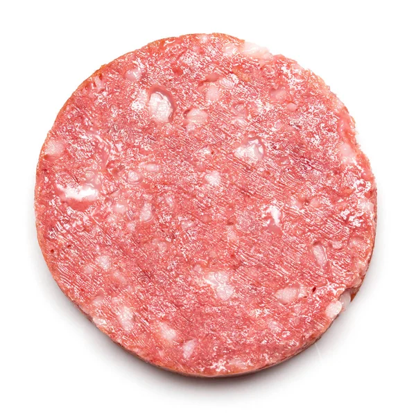 Sausage on a white background. macro — Stock Photo, Image